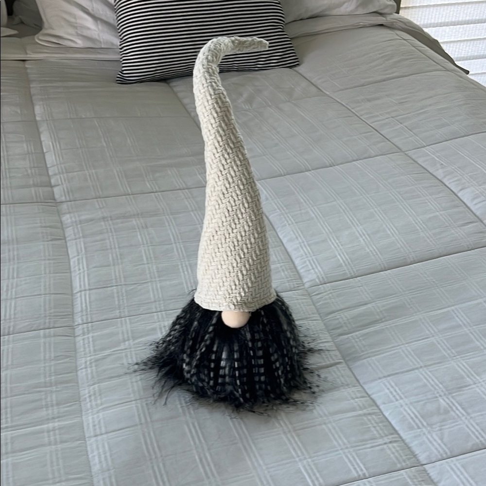 Cream and Black Gnome Decor